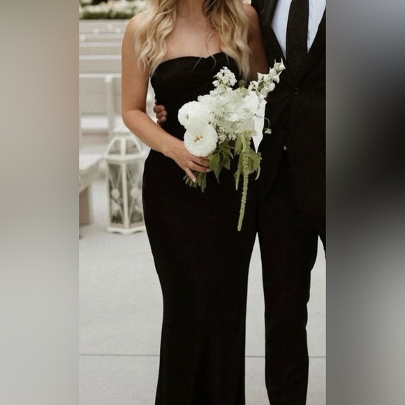 Bec + Bridge BE MINE STRAPLESS MIDI DRESS - BLACK USA 2/AUS 6 - Picture 3 of 4